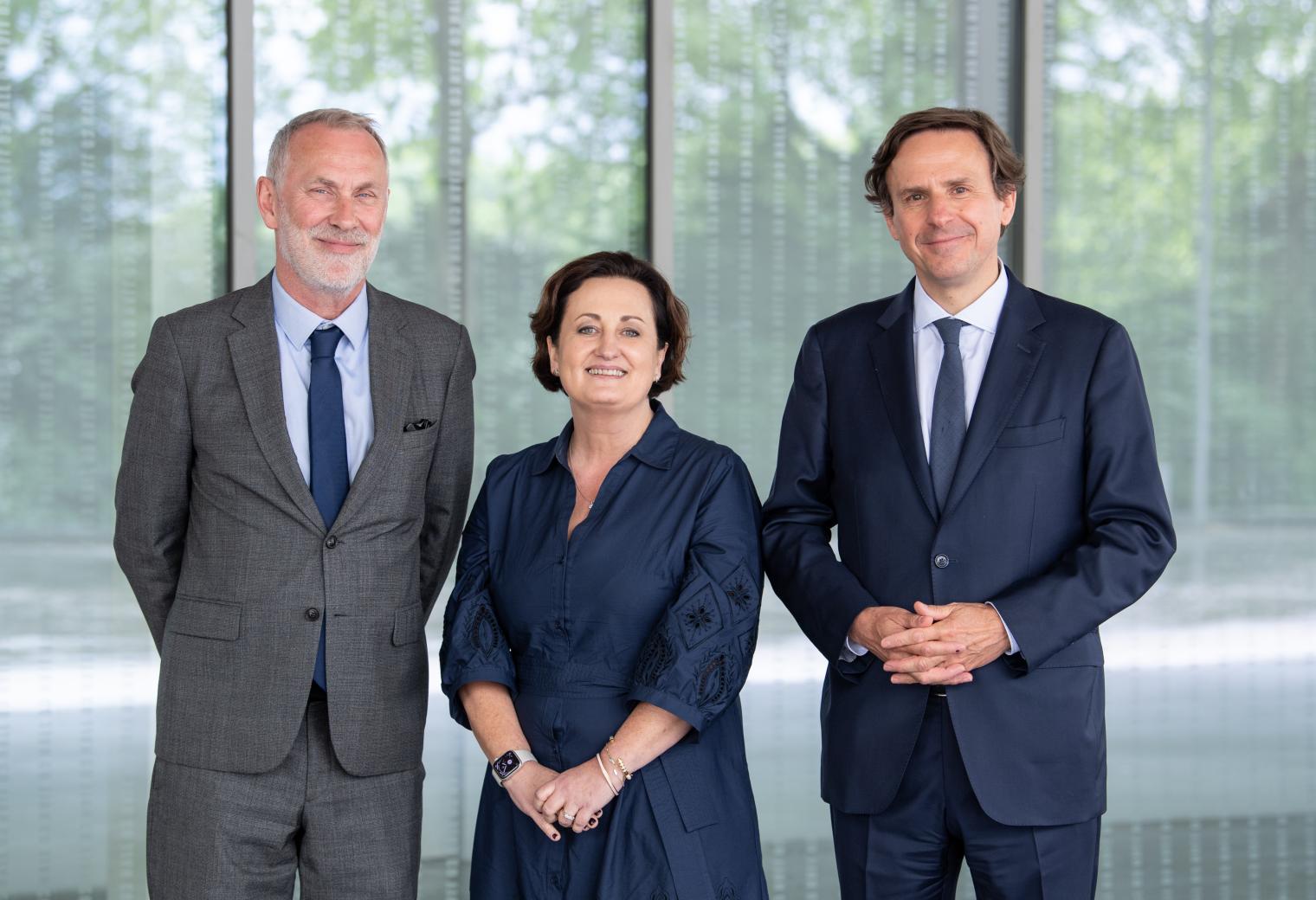 Alain Gautron, Anne-Fercoq-Le Guen, et Bertrand Savouré, Président du Conseil supérieur du notariat