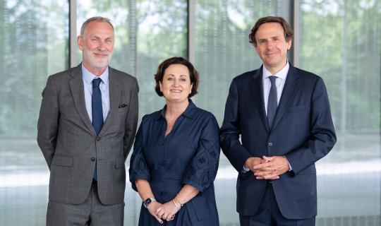 Alain Gautron, Anne-Fercoq-Le Guen, et Bertrand Savouré, Président du Conseil supérieur du notariat