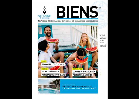 Magazine BIENS N°83 des notaires bretons - Juillet Août 2020
